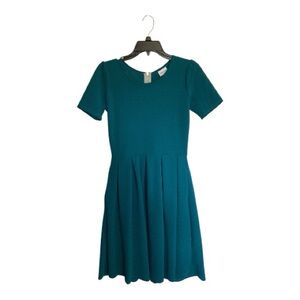 LuLaRoe Teal Textured Dress with Pockets